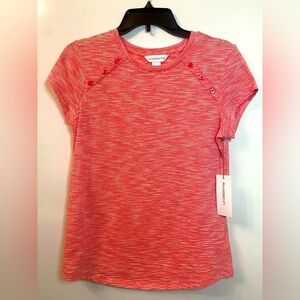 NWT. Liz Claiborne Women’s Red & White Striped Shirt. Size XS.